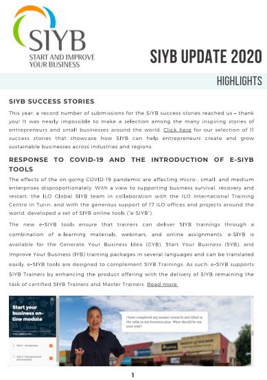 SIYB Update - International Labour Organization PDF Epub